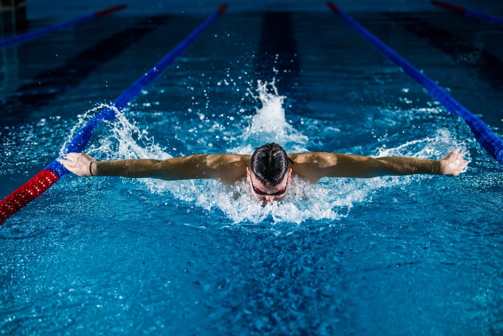 Nutritional Supplements in Sports man swimming in a pool