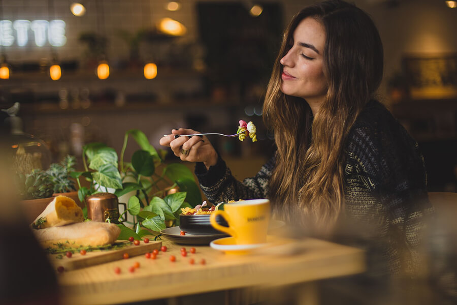 Woman eating